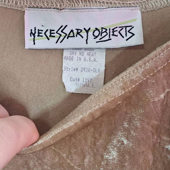 Necessary Objects Women's Vintage 90s Velvet and Mesh Bodysuit size Small - Picture 4 of 6